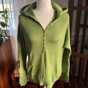 Moda International Ribbed Hoodie Sweater